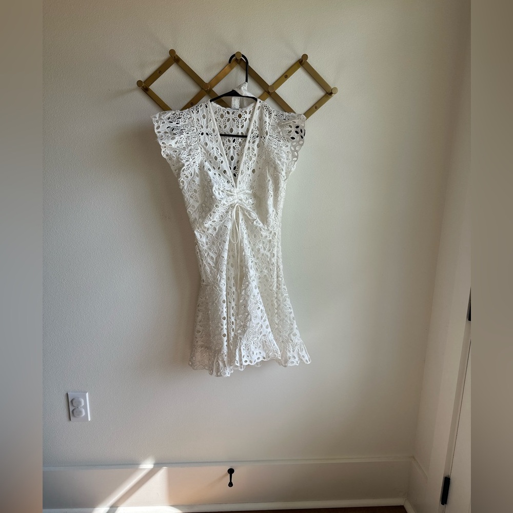 White Eyelet Lace Gianna Bini Dress size 0 NWT